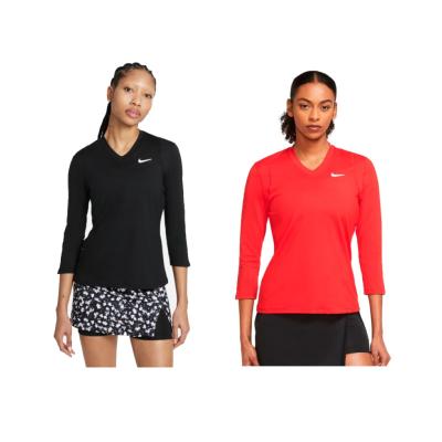 T-SHIRT NIKECOURT DRI-FIT UV VICTORY MANCHES 3/4
